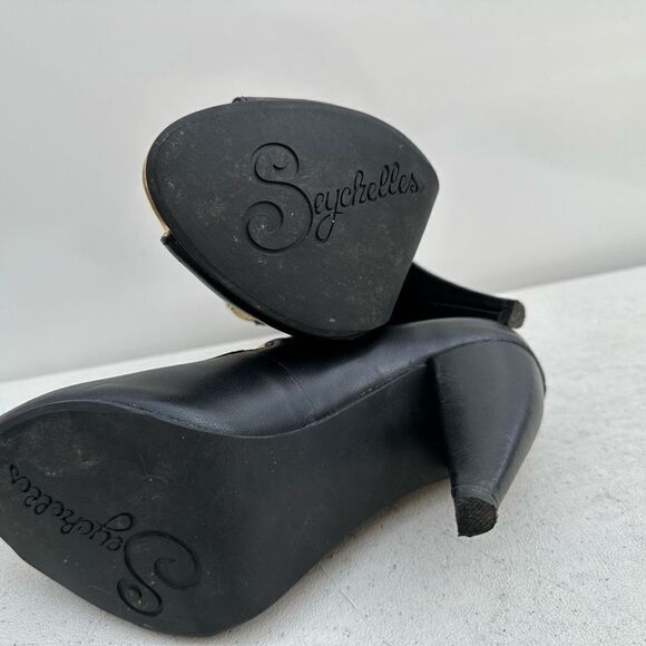 Seychelles Heart Grows Fonder Retro Peep Toe Strappy Mary Jane Pumps Size 6,5 - Picture 7 of 8